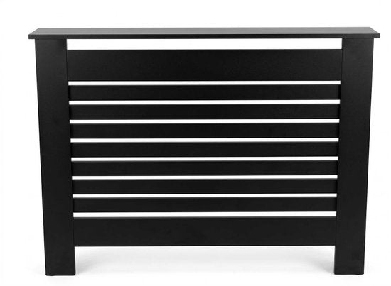 VDD – Heizkörperverkleidung – Heizungsdekoration – Schwarz – 111,5 x 19 x 82 cm