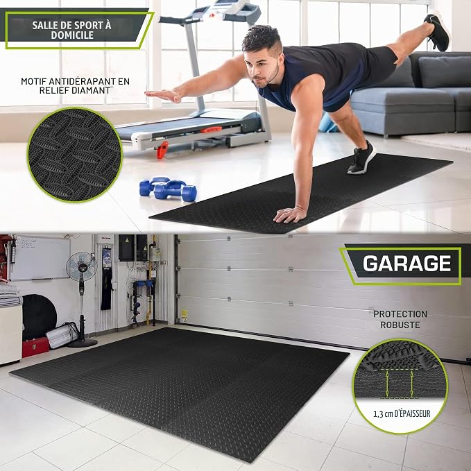 EVA-Fitness-Bodenmatte 4,5 m² – 12 Puzzle-Fliesen – rutschfest & schalldämpfend