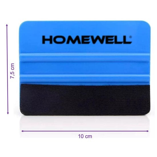 HomewellÂ¬Ã† Rakel met vilt - Rubberen Squeegee - (voor raamfolie, carwrap, plakfolie, keuken wrappen) 10x7,5cm