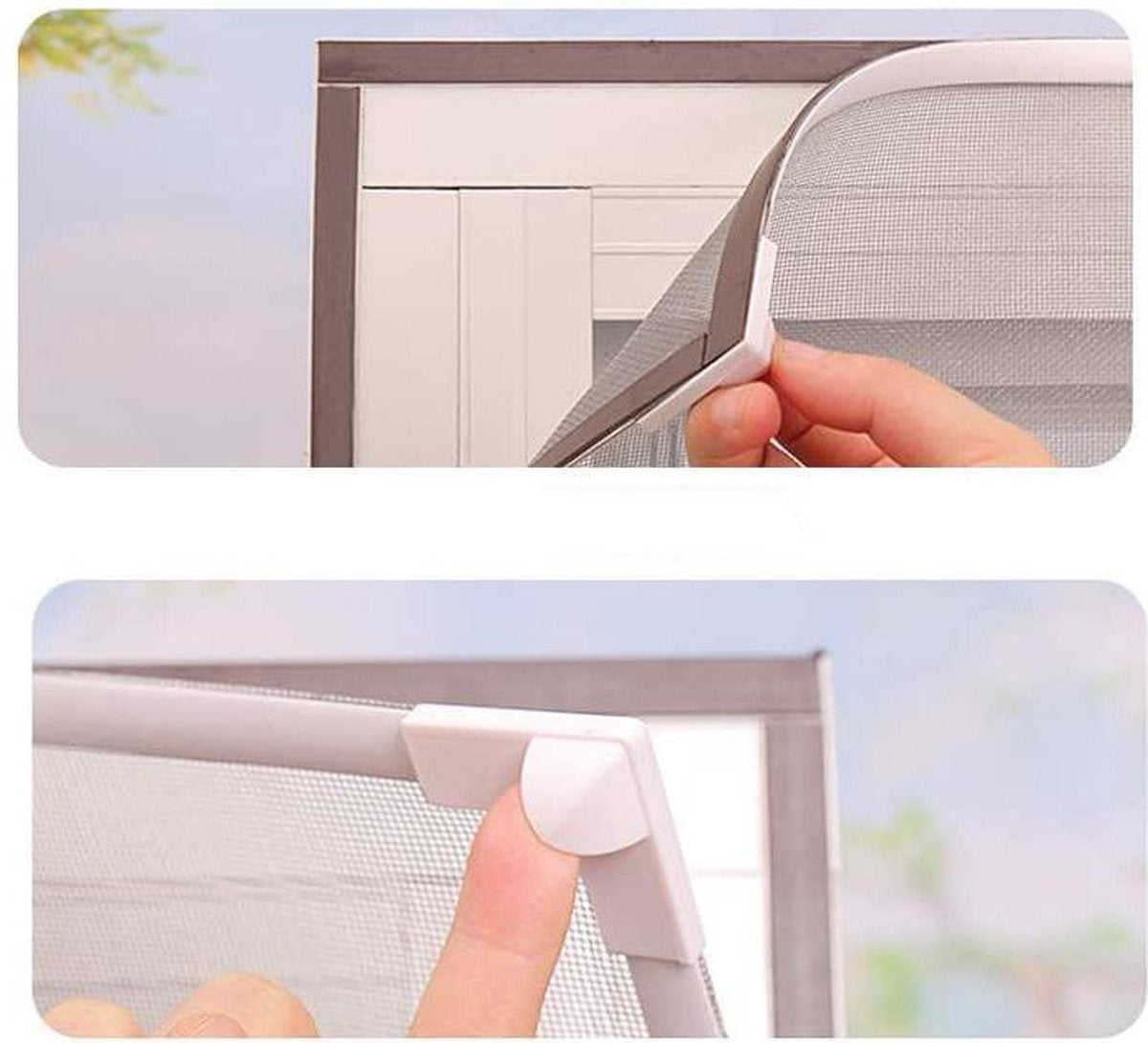 O'DADDYÂ¬Ã† Moskitonetz - Fenstergitter magnetisch rund - Maschengitter - 100 x 120 cm - Fliegengitter nach Maß - Gitter mit weißem Rand schwarze Maschen