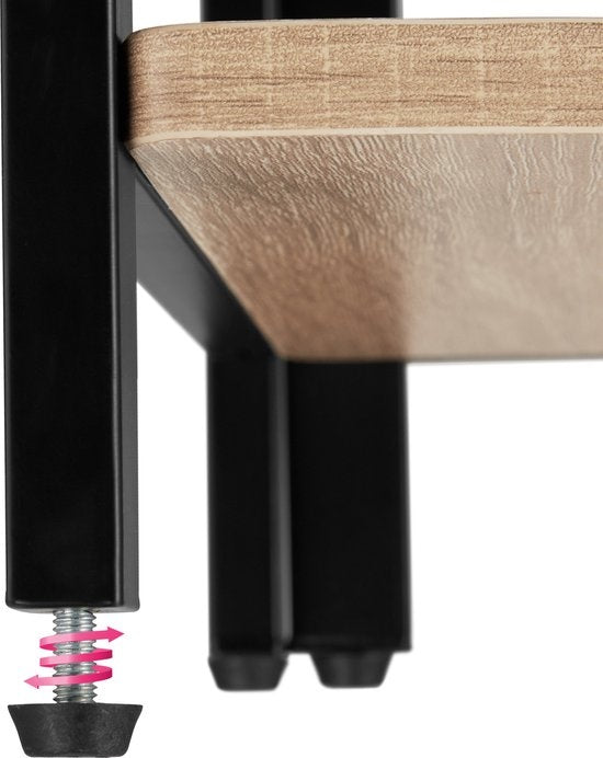 tectake - Eckschrank Castlebar 30x30x150cm - hellbraun - 404772