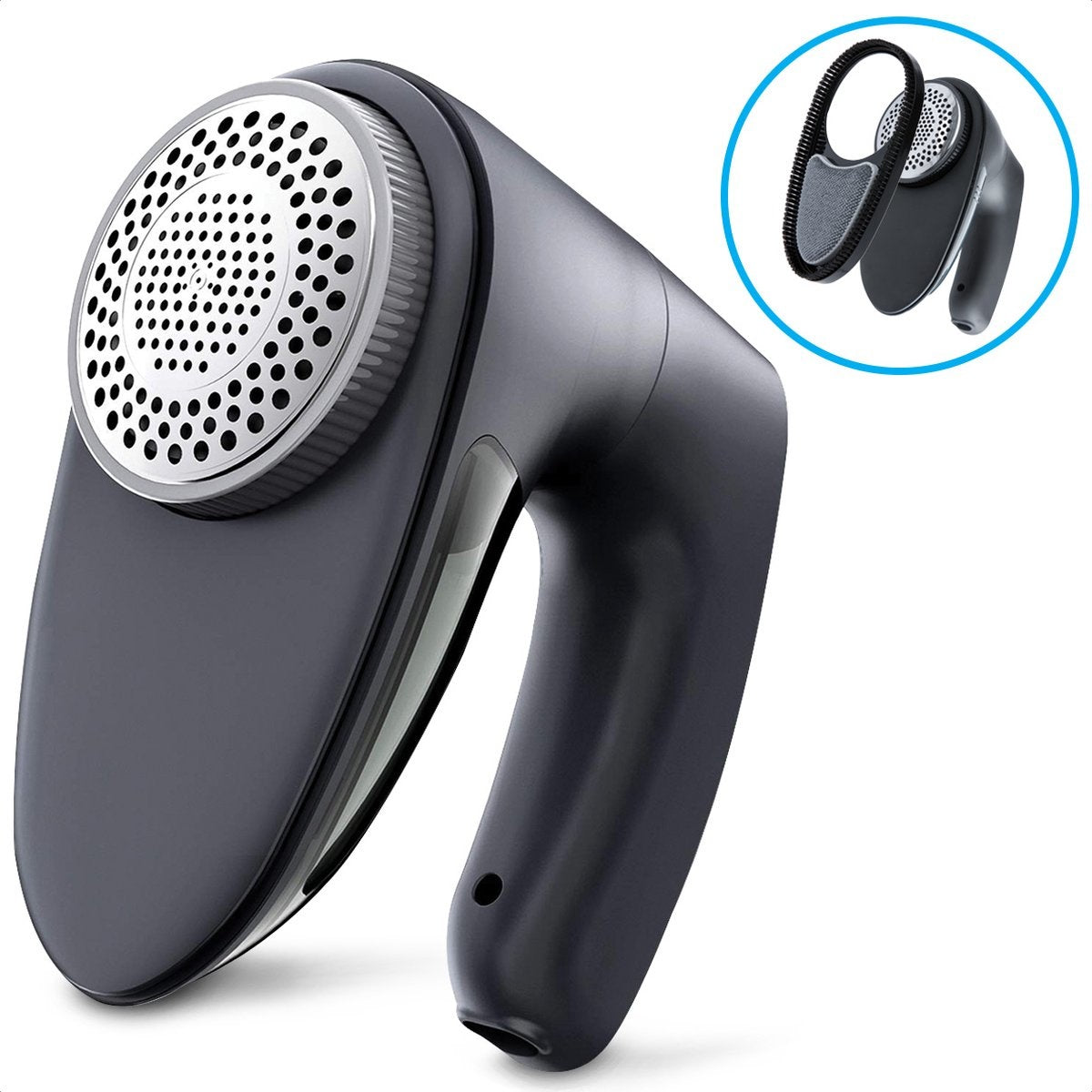 Auronic Elektrischer Fusselentferner - Kabellos - 2 Extra-Aufsätze - Schwarz