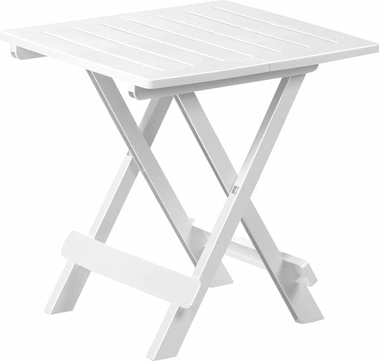 Pro Garden Klapptisch / Camping-Tisch aus Kunststoff 45 x 43 x 50 cm Weiß