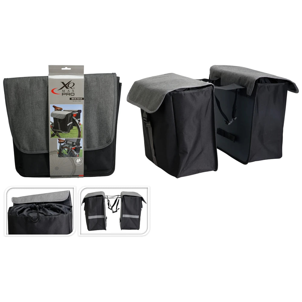 Dunlop Doppel-Fahrradtasche – 40 Liter – 600D Polyester – Schwarz