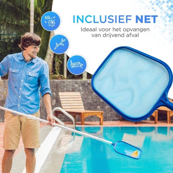 AyeTools Pool Staubsauger - Inklusive Schaufelnetz - Blau