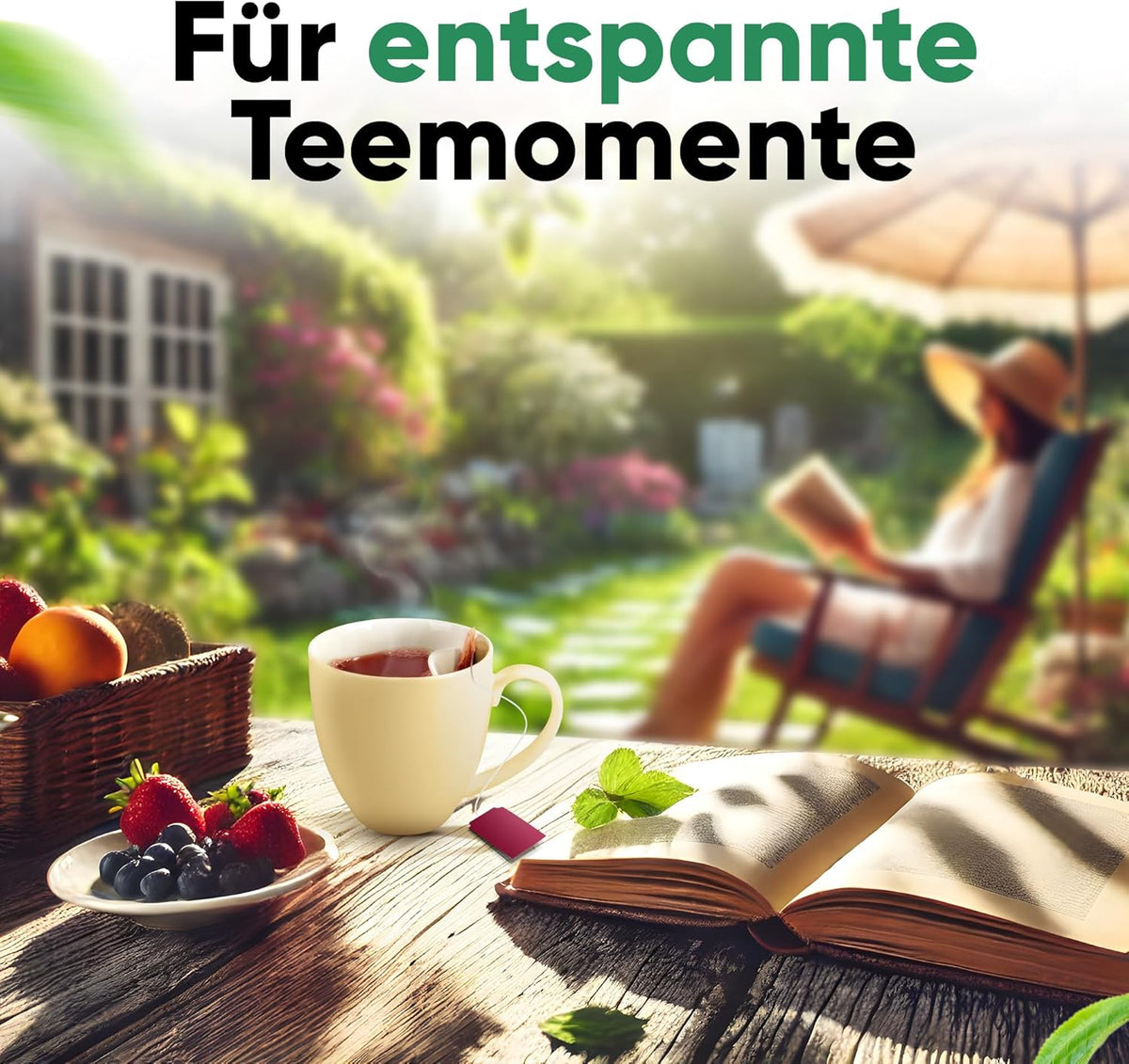 Neighbour's Friend Patentierte Teetasse beige Geschenk Box I Keramik Tasse groß 325ml I Teebecher Steingut I Keramiktasse für Tee I Spülmaschinengeeignet Teetassen I Modernes Design für Teetrinker