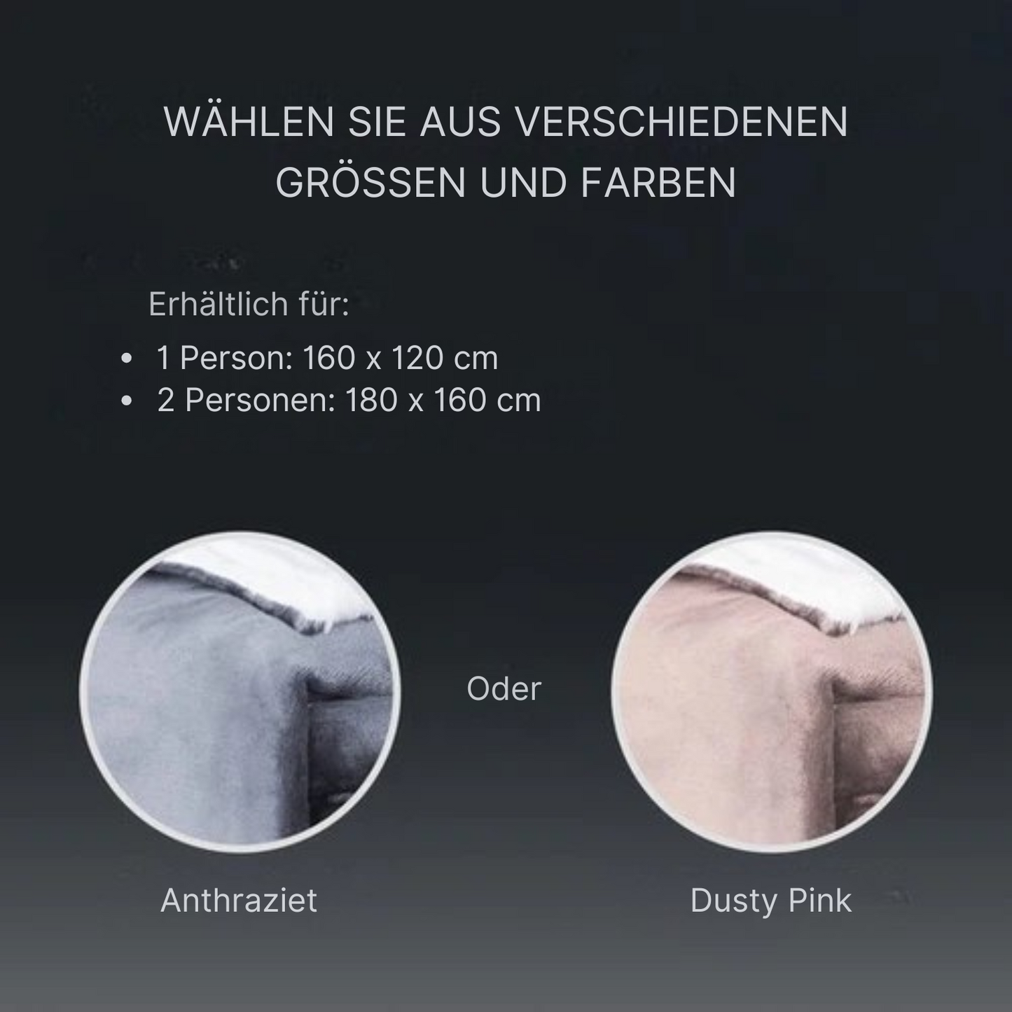 STAUS&BACH - XXL Heizdecke - bis 9 Stunden Timer - 9 Stufen - 180x160 cm - Waschmaschinenfest - Anthrazit