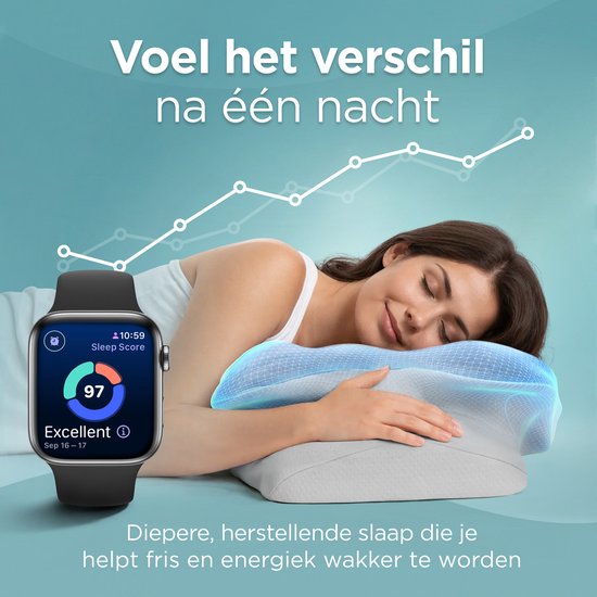 CozySense® Memory Foam Pillow - Ergonomisches Memory Foam Pillow - Schmetterlingskissen - Kopfkissen - Abnehmbarer und waschbarer Bezug - Seitenschläfer, Rücken- und Bauchschläfer