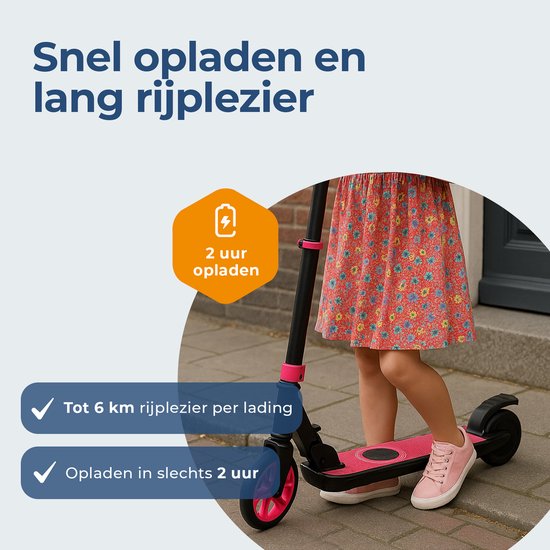 Denver Elektro-Scooter für Kinder - 10km/h - Kinder-Scooter - LED-Lichter - 6km Reichweite - SCK5500RO