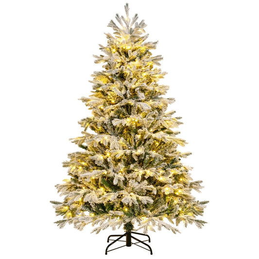 Coast Weihnachtsbaum 180 cm - verschneit - Warmweiße LED-Lichter - Grün/Weiß