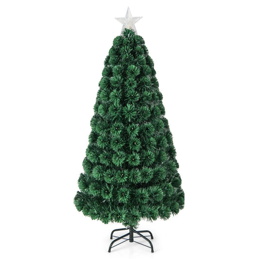 Künstlicher Weihnachtsbaum Coast - 150 cm - Grün - 170 LED-Lichter - Mit Stern & 8 Lichtebenen