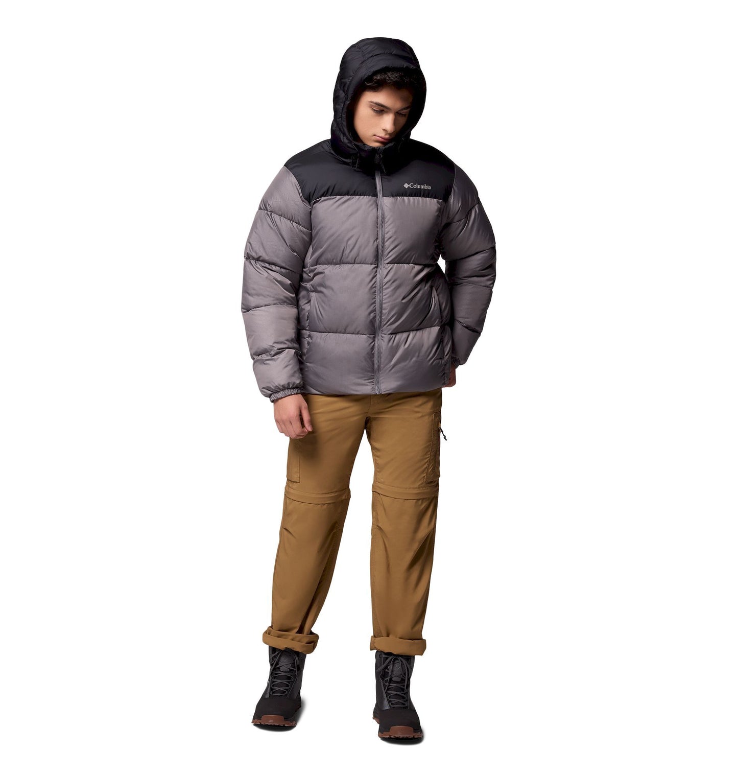 Columbia Men's Winter Jacket - Omni-Shield Puffect - Kapuzenjacke - XXL - Dunkelgrau