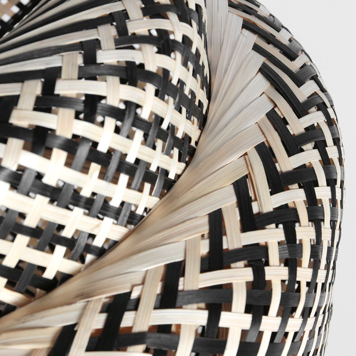 AN Lampenschirm Bamboo 53 × 40 cm - Creme/Schwarz