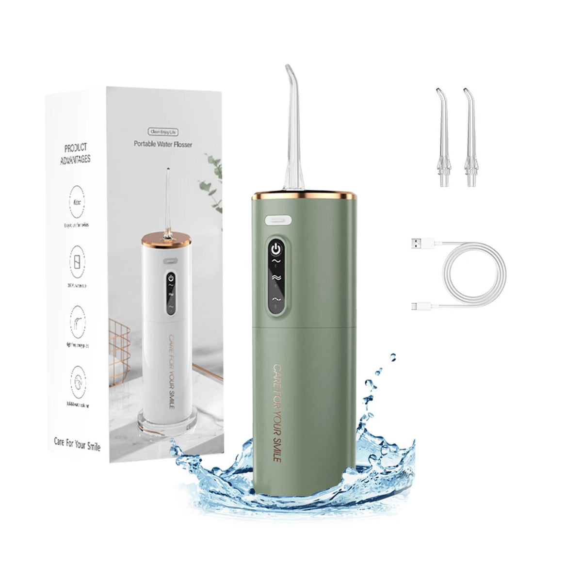 Rushi R-B31 elektrische Munddusche – 280 ml – grün