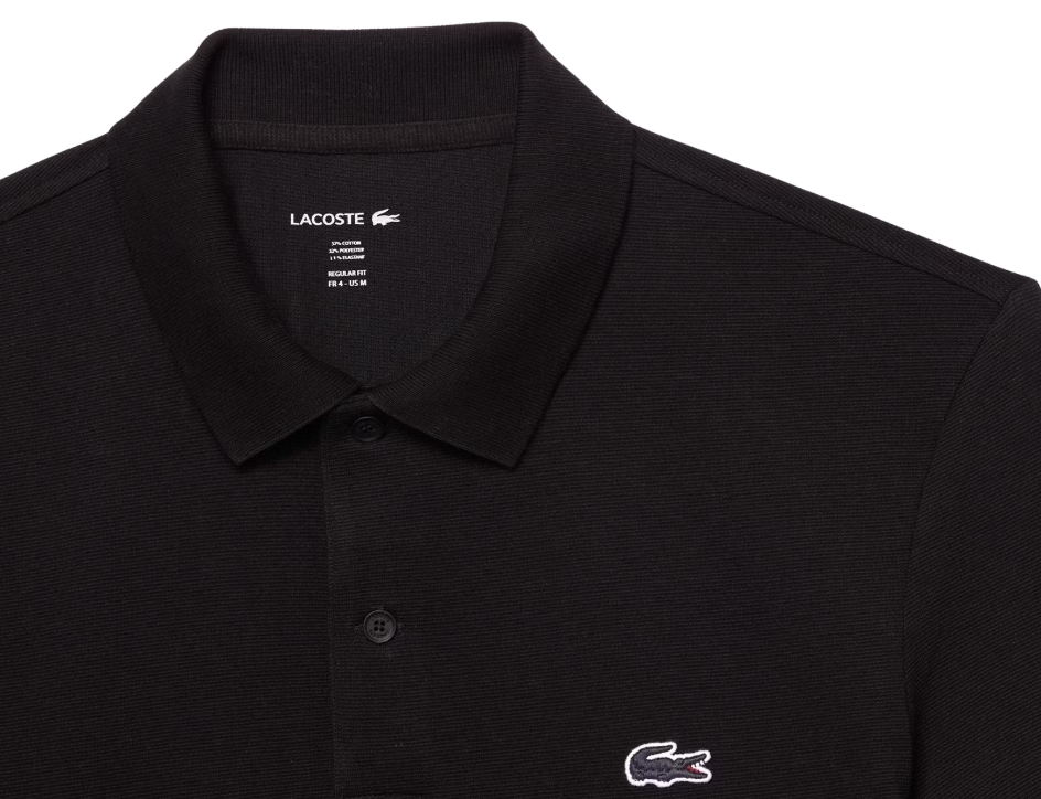 lacoste regular fit polo shirt - herren - größe 5 - schwarz - leichte petit pique baumwollmischung