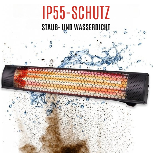 alpina - Terrassenheizer – Infrarotheizung – IP54 staub- und spritzwassergeschützt – 2000W