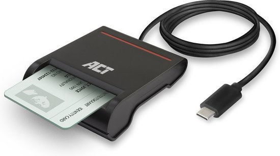 ACT Externer USB-C-Smartcard- und eID-Kartenleser, geeignet für belgische Personalausweise AC6020