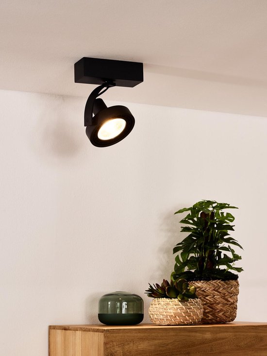 Lucide DORIAN - Deckenstrahler (Deckenleuchte) - Ø 11,7 cm - LED Dim to warm - GU10 (ES111) - 1x12W 2200K/3000K - Schwarz