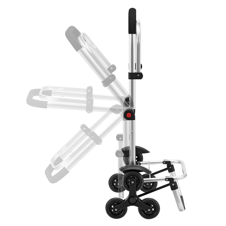 Juskys Foldable Stair Runner Einkaufstrolley 56L - Grau - 98×37×43 cm