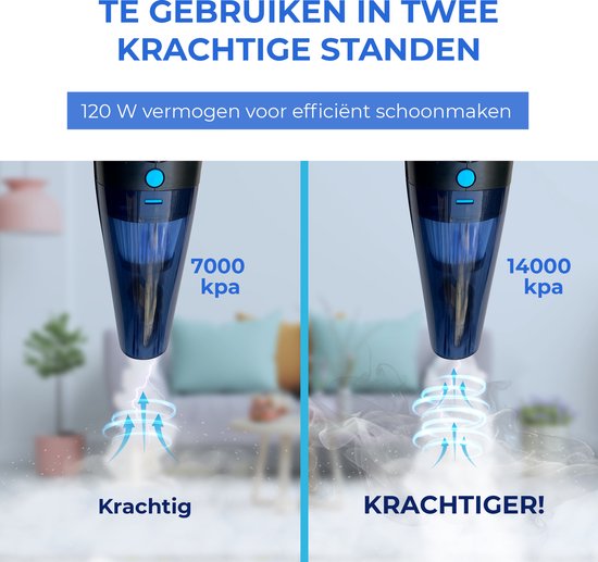 TTD® Premium-Autostaubsauger kabellos mit Deluxe-Aufbewahrungsbeutel - Extra leistungsstarke 14.000 Pa - Nass & Trocken - Inklusive 2 Premium-HEPA-Filter - Schnurloser Krümelsauger - Staubsauger fürs Auto - Handstaubsauger - Dustbuster