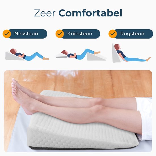 Keilkissen Orthopädisch - Bessere Schlafposition und zusätzliche Unterstützung - Rückenkissen für im Bett - Matratzenkeil - Für Baby & Erwachsene - Alyze