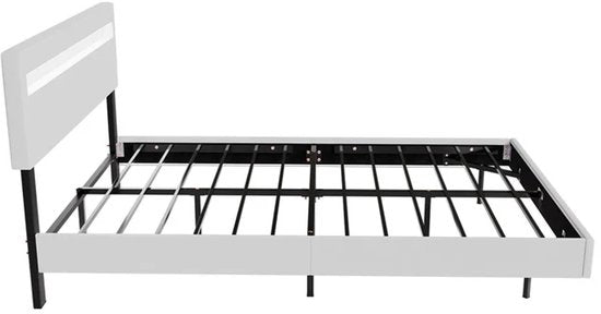 Hängebett Lissabon - 140x200cm - Kunstleder - Inkl. LED - Weiß