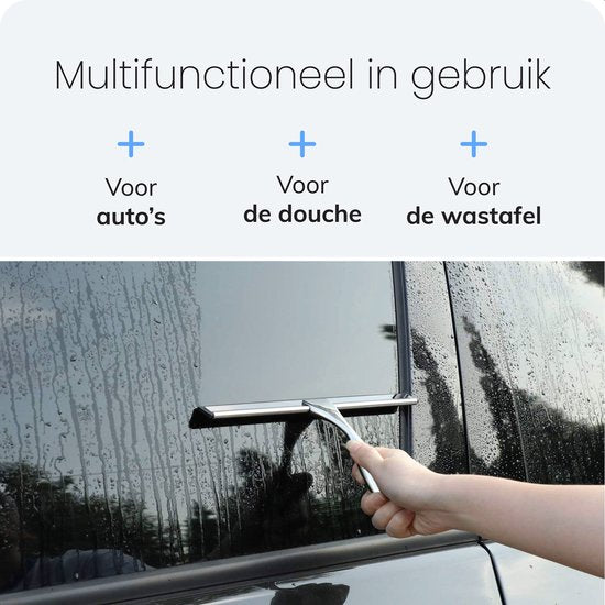 Bodenwischer Bad - inkl. selbstklebendem Haken - Einfache Lagerung - Keine Streifen - Duschwischer - Fensterwischer - Luft