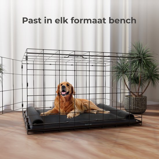 CozySense® Orthopädisches Hundekissen 100 X 70 cm - Größe XL - Wasserdicht - Geeignet als Sitzkissen & Hundebett - Waschbarer Bezug - Schwarz