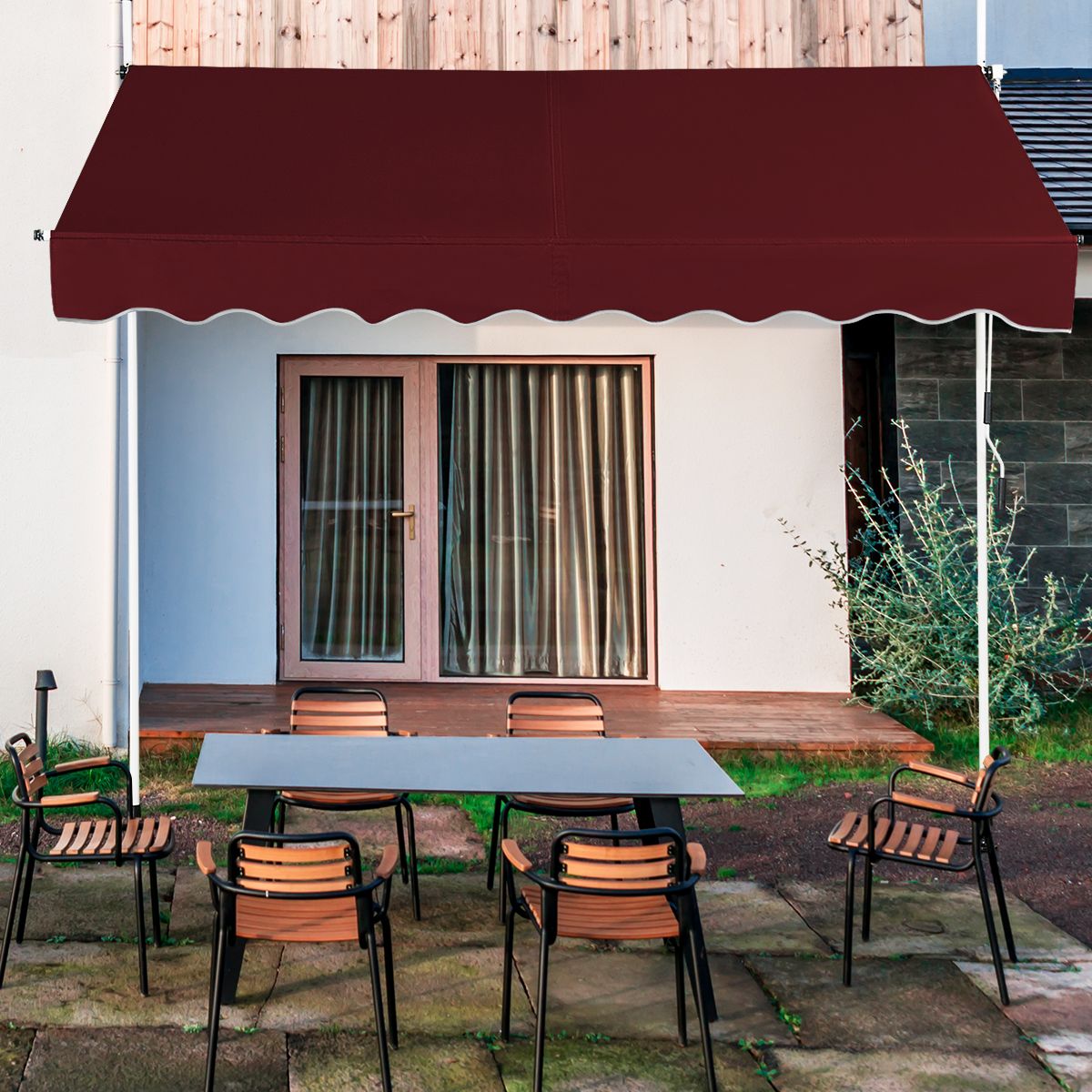 Coast Klemm-Sonnenschirm – Ausziehbar – Höhenverstellbar – Rot – 250 cm breit