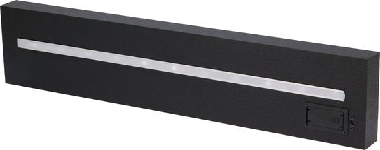 Home&Stylingcollection Wandregal-schwarz-mit-LED-Beleuchtung-60cm