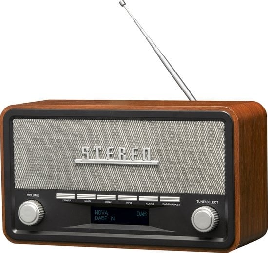 Denver DAB-Radio - Retro-Radio - DAB+/ FM-Radio - Bluetooth - Holz