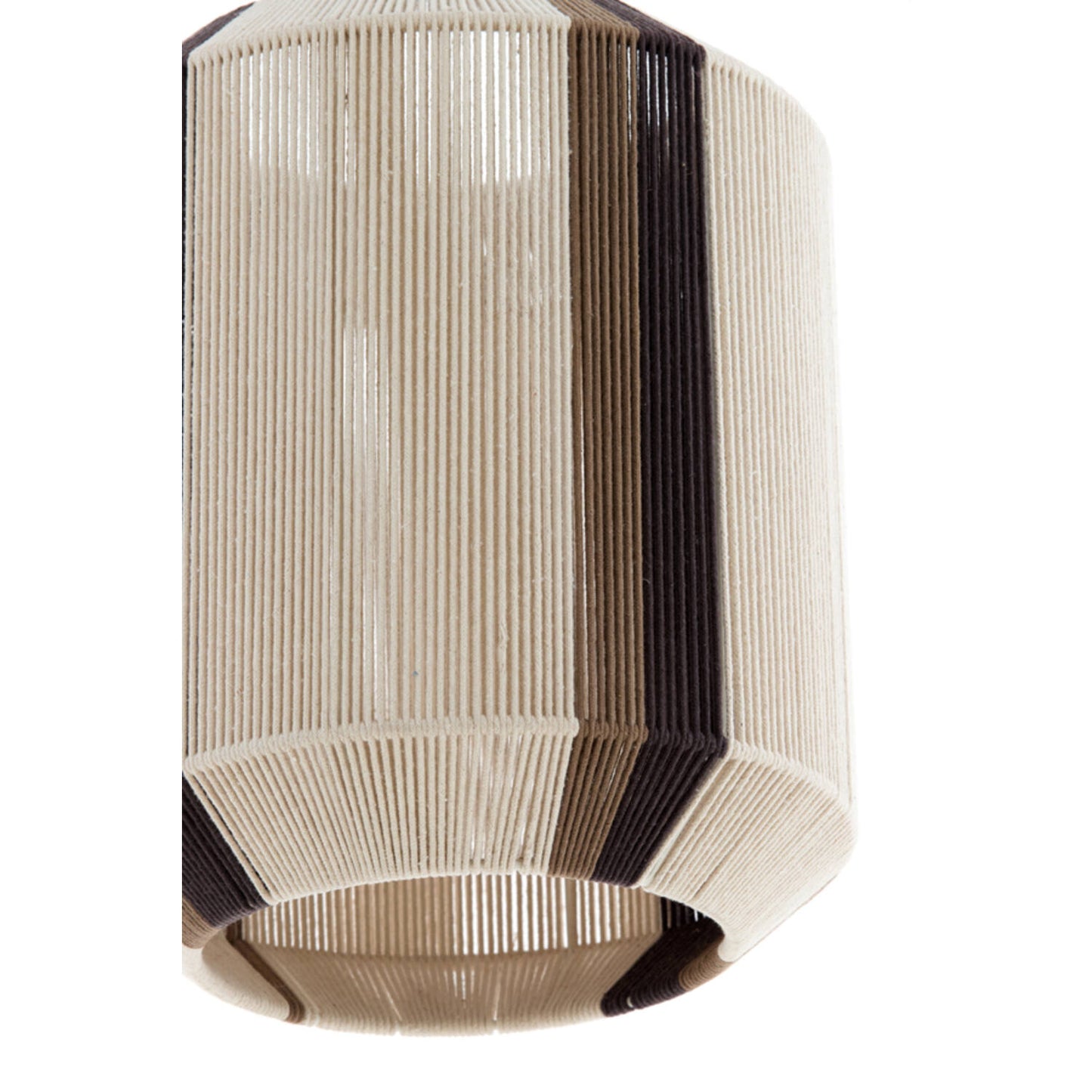 Light & Living Hängeleuchte Kozana – Ø 36 x 43 cm – Stilvolle Textilleuchte in Creme/Dunkelbraun – Stimmungsvolle runde Beleuchtung für das Wohnzimmer – Leuchtmittel nicht im Lieferumfang enthalten – E27