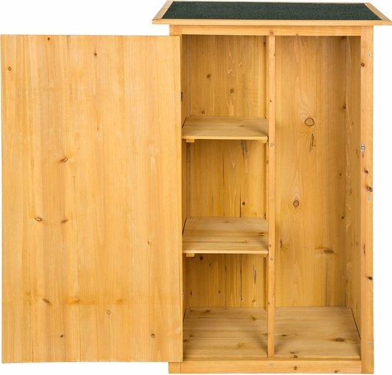 tectake - Gartenschrank Taman aus Holz - mit Flachdach - Maße 75 x 56 x 118 cm - 404565