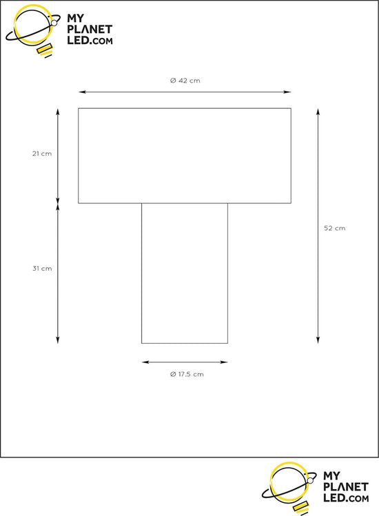 Lucide LEEROY – Tischlampe – 1xE27 – Taupe – Japandi
