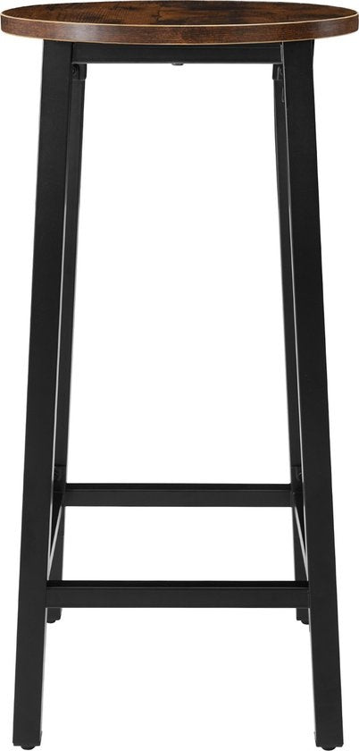 tectake - 2er Set Barhocker "Corby" - industriell - dunkelbraun - 404332