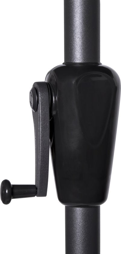 VONROC Premium Stick Sonnenschirm Recanati Ø300cm - Inkl. Sonnenschirmfuß & Schutzhülle - Runder Sonnenschirm - Neigbar - UV-beständiges Tuch - Schwarz