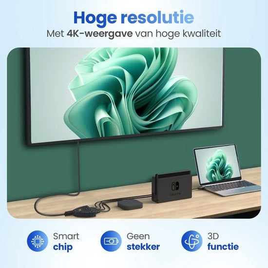 GarpexÂ® HDMI Umschalter - HDMI Splitter - HDMI Splitter 3 in 1 out - HDMI Kabel - 4K Ultra HD