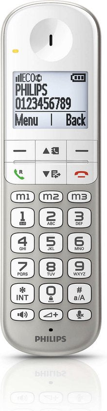 Philips Home phone XL4951S/38 - Festnetz - 1 Mobilteil - Schnurlos - mit Anrufbeantworter - Praktische Extras für Senioren - Weiß