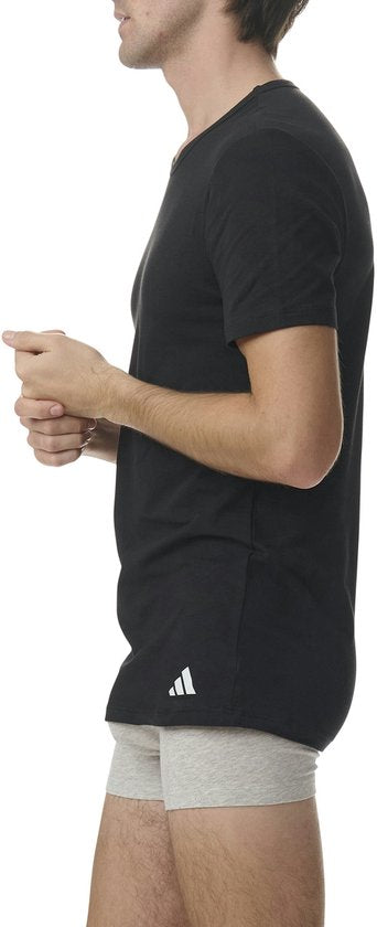 adidas Sportswear 2er-Pack T-Shirt mit Rundhalsausschnitt – Active Flex Cotton – Unterhemden für Herren – 2x schwarz