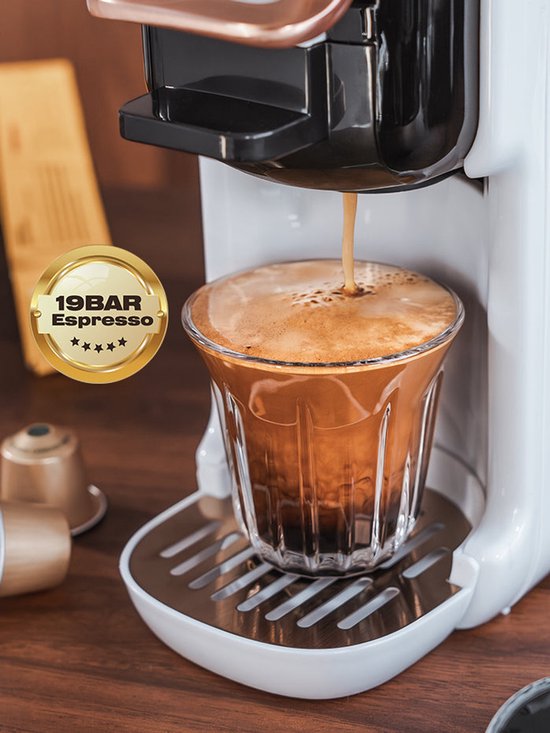 Hibrew H2B 5-in-1-Kapselmaschine für Nespresso und Lavazza mit multifunktionalen Funktionen