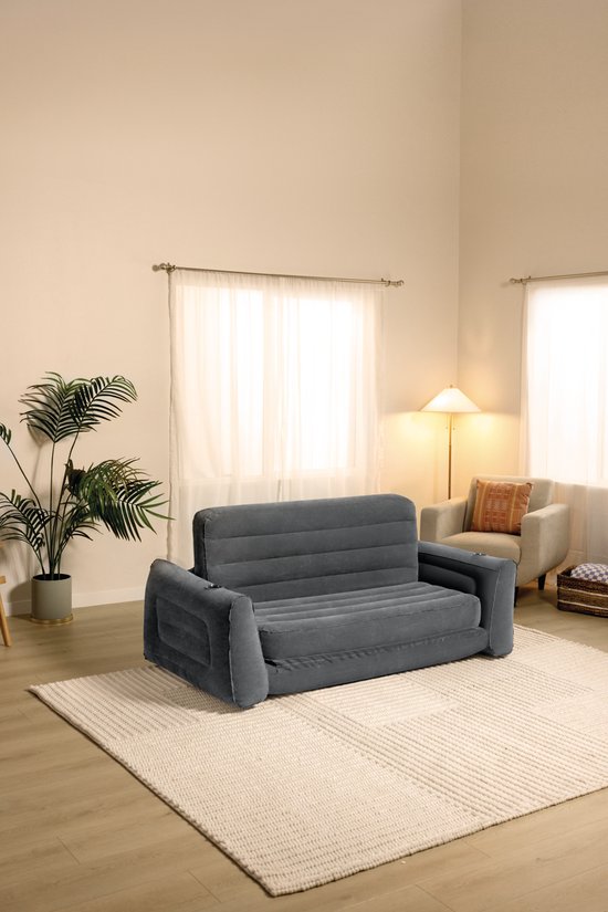 Intex Pull-Out Sofa – aufklappbares aufblasbares Sofa – 231 x 203 x 66 cm
