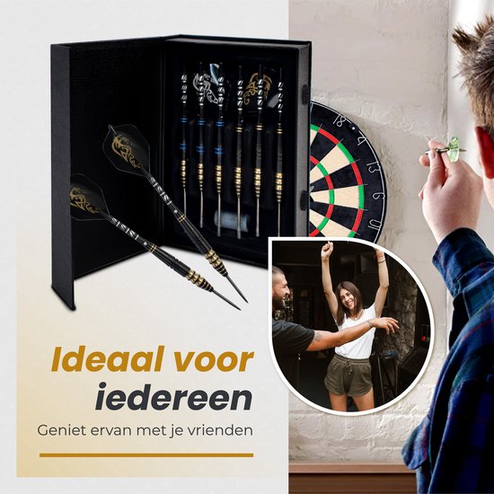 WINDSORÂ¬Ã† Cavelier 3 Dart Set mit 6 Darts, Deluxe Aufbewahrungsbox, 12 Flights, Flight Protectors, Dartspitzer und Dartwerkzeug