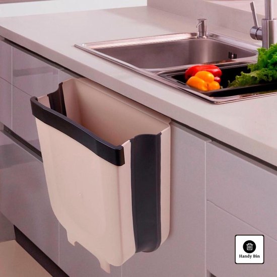 Handy Bin - Abfalleimer für die Arbeitsplatte - Auszug - Küchenabfalleimer - BEIGE