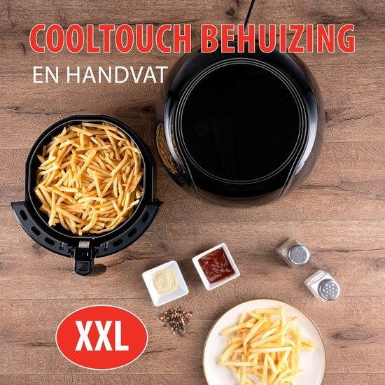 alpina Airfryer - Digitaler Touchscreen - 5 Liter - Heißluftfritteuse - Heißluftofen - Pommes frites, Gemüse, Brot, Muffins - 7-8 Personen