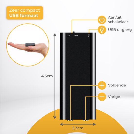 Nuvance - Lauschangriff - Mini-Lauschangriff - Sprachaufzeichnung digital - Spionage-Recorder - Diktiergerät - Lauschangriff Aufnahme