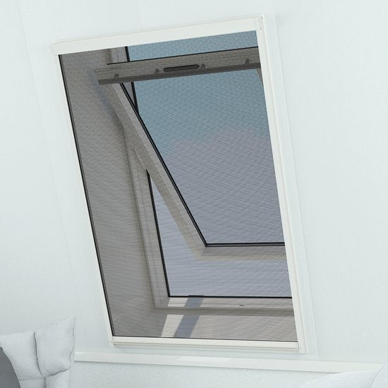 Livn Insektenschutzrollo Plus 65 x 155 cm, weiß – Automatisches Rollsystem mit Dämpfer – Das Netz wird in die Kassette aufgerollt – Montage an der Innen- oder Außenseite