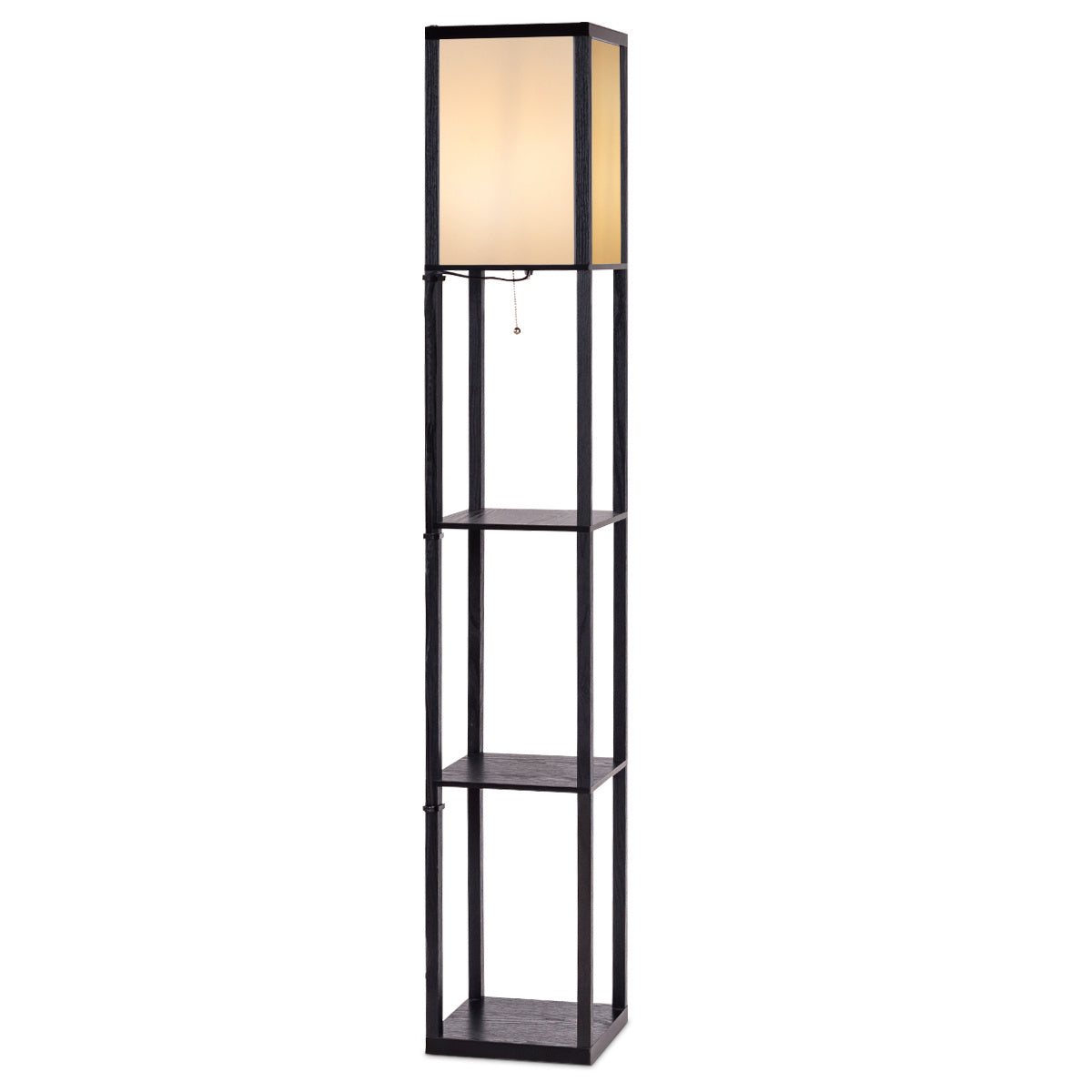 Coast 3-stufige Beinlampe Regal moderne Stehlampe Stehlampe 26 x 26 x 160 cm schwarz