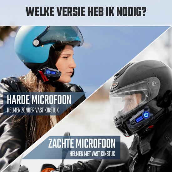 Tech Essentials - R500 - Motorradhelm-Headset - Mit Bluetooth 5.4 - Gegensprechanlage - Radio - Hartes Mikrofon