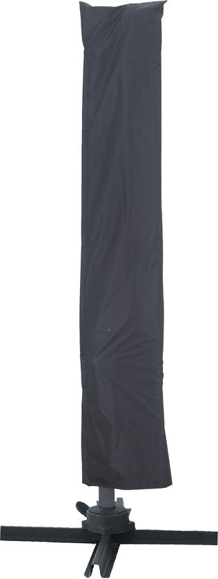 AXI Solea Schwebeparasol Ø 300 cm Anthrazit/Grau inkl. Schutzhülle – Pulverbeschichtetes Gestell mit Kreuzfuß – Um 360° drehbar – UV-beständiges Tuch