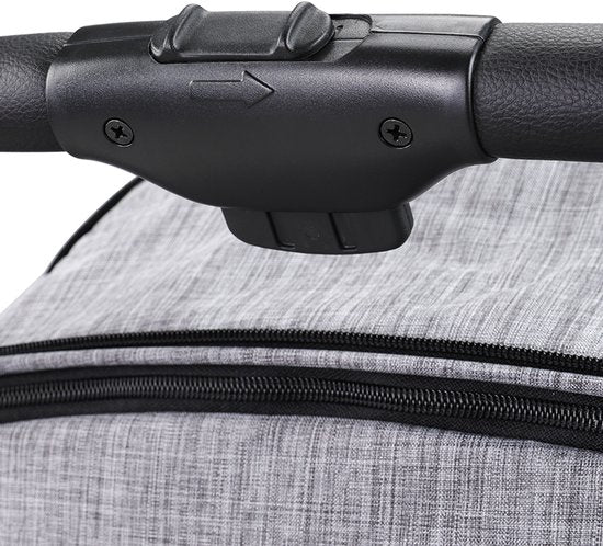 NilaFee™ MaxComfort – Buggy – Bis 25 kg – Klappbarer Buggy – Kinderwagen – Zusammenklappbar – Flecken- und wasserabweisend – Grau